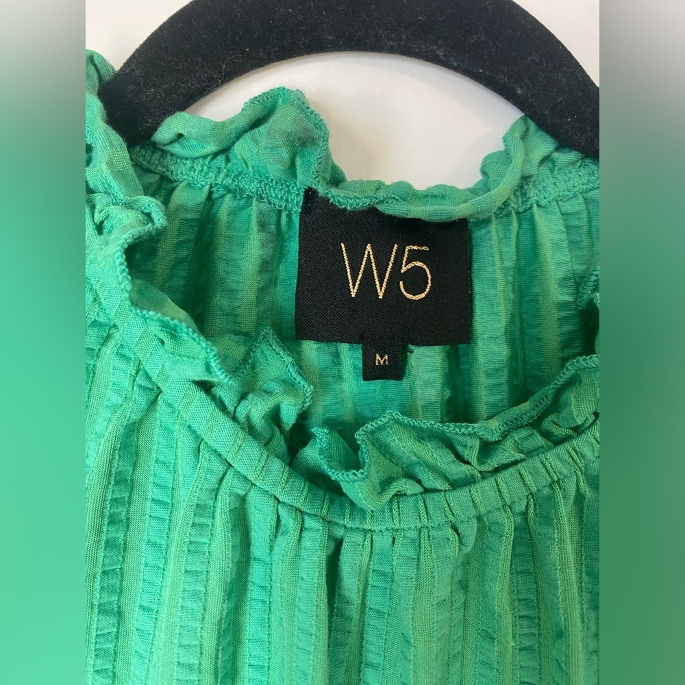 W5 Green Ruffle Blouse - Picture 3 of 8